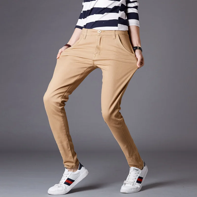 

resistant Korean fashion brand slim elastic small foot casual pants youth business fashion men's trousers long pants