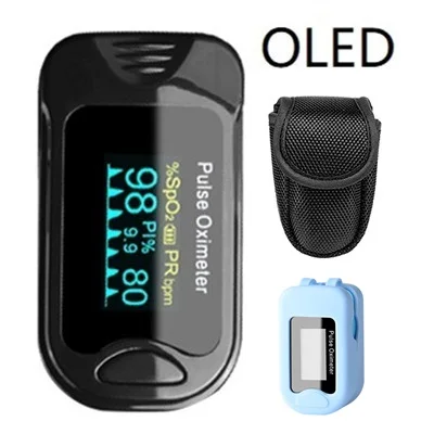 OLED black bag cover Пальцевой Пульсоксиметр De Dedo Pulso Oximetro домашний семейный Пульс оксиметр Pulsioximetro пальцевой Пульсоксиметр CE светодиодный O светодиодный - Цвет: OLED black bag cover