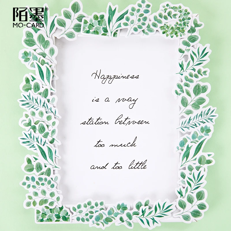 

45Pcs/box Creative Green Garden Plant Stickers Stationery Flakes Scrapbooking DIY Decorative Stickers