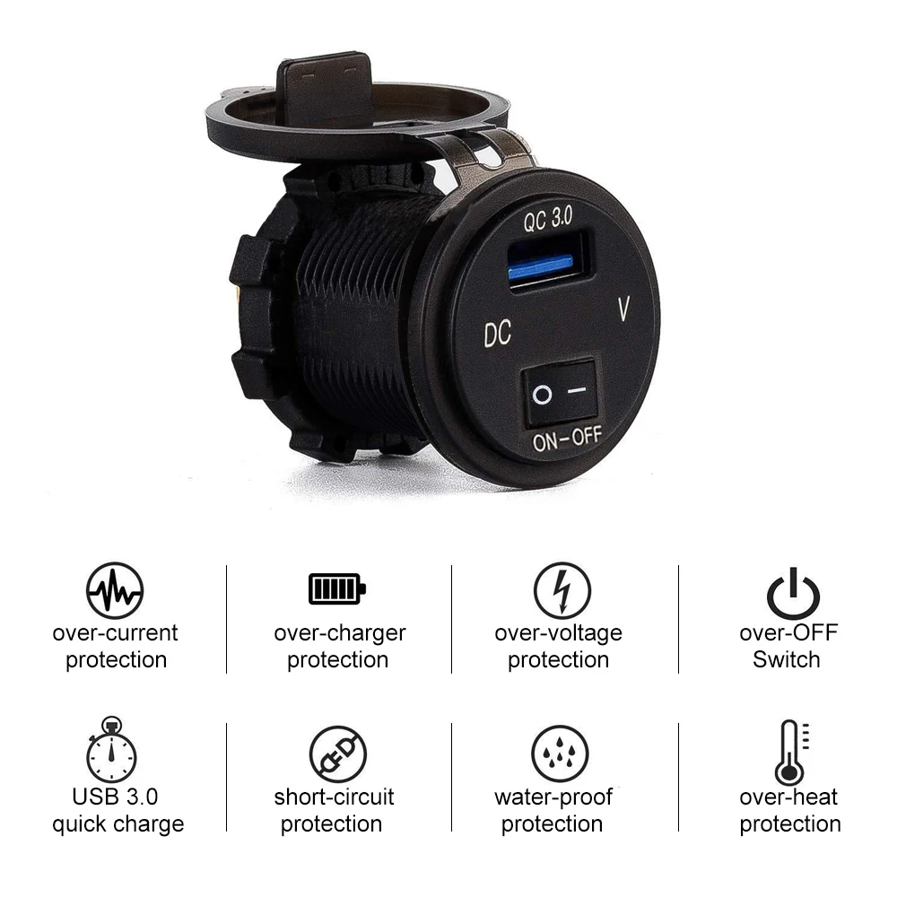 Универсальный автомобильный мобильный телефон зарядное устройство DC12V 24V USB