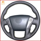 Чехол на руль MEWANT для Nissan Patrol, черный чехол из натуральной кожи для Nissan Patrol 2011-2017 Infiniti QX56 2011-2013 Infiniti QX80, аксессуары