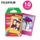 Подлинная Fujifilm Instax Mini 8 Плёнки Радуга Fuji мгновенный Фотобумага 10 Простыни детские для 70 7 s 50 s 50i 90 25 поделиться SP-1 ломо камеры