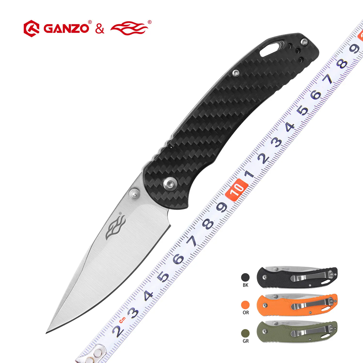 Складной нож Firebird Ganzo F753M1 58-60HRC 440C G10 или ручка из углеродного волокна уличный