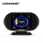 Бортовой компьютер Konnwei KW206, автомобильный диагностический инструмент OBD2, Автомобильный датчик расхода топлива, дисплей, сканер двигателя OBD 2