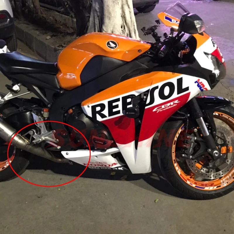 Для CBR 1000 Slip on питбайк мотоцикл средняя труба Соединительная Нержавеющая сталь