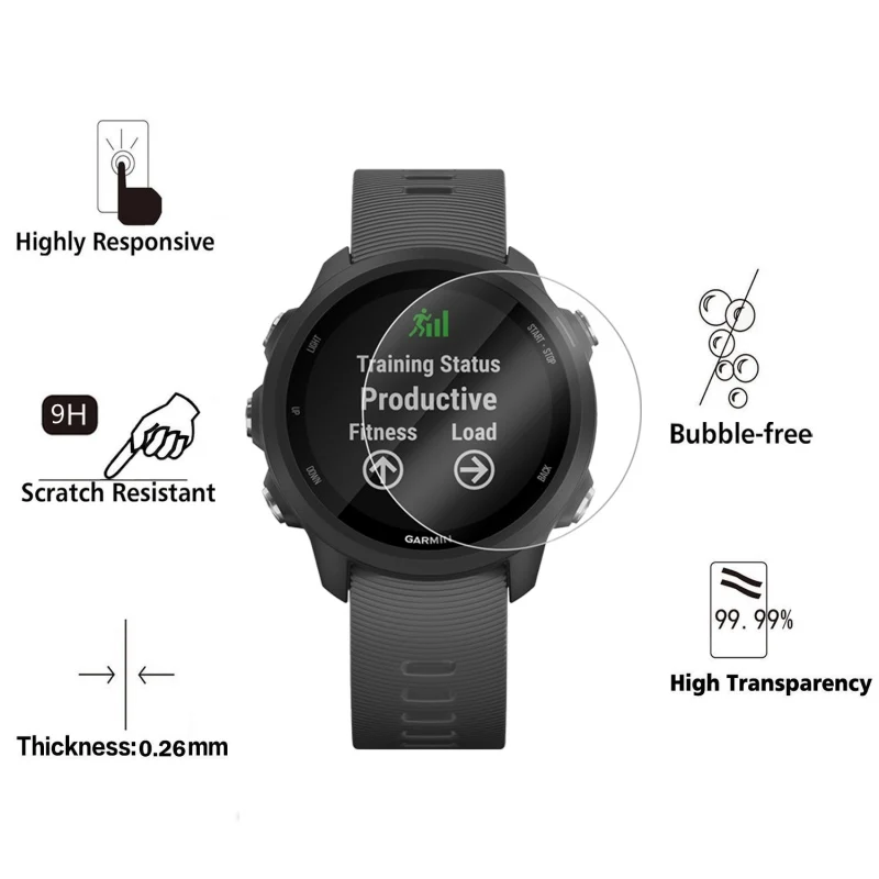 Ультра HD Прозрачная зеркальная защита для смарт-часов Garmin Forerunner 945 закаленное