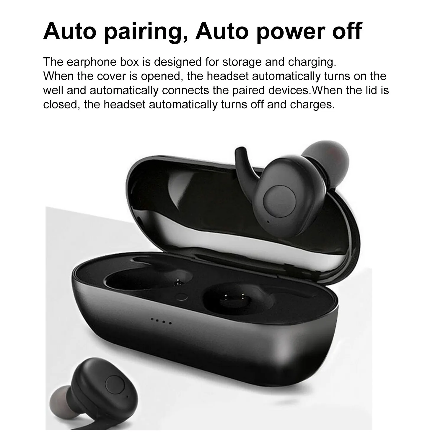 TWS Беспроводная Спортивная гарнитура водонепроницаемый стерео звук Bluetooth наушники с зарядным устройством для телефона