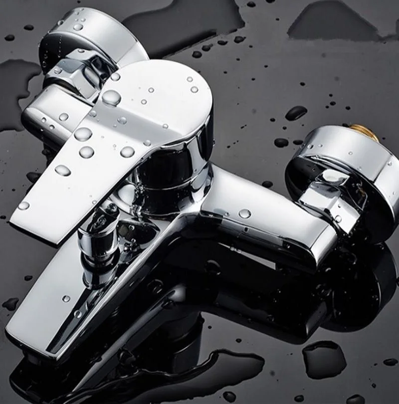 copper wall mounted shower faucet bathroom water tap triple hot and cold bathtub handheld shower tap mixer faucet shower faucet free global shipping