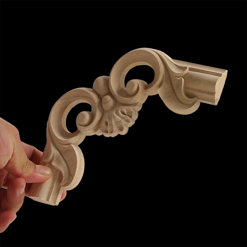 Аппликации из натурального дерева прямоугольные неокрашенные для мебели шкафа |