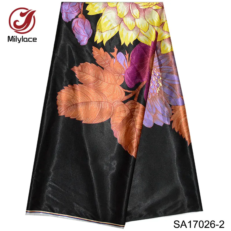 Анти пиллинг печатных атласная ткань полиэстер сатин 5 ярдов в партии для одежды