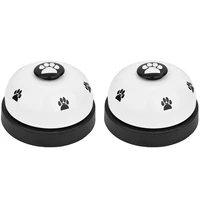 pet bell 2 pack metal bell dog training with non skid rubber bottoms dog doorbell for potty training clear ring pet tool commun