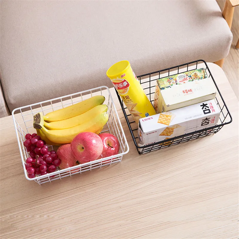 Белая железная корзина для хранения 2 шт. | Дом и сад