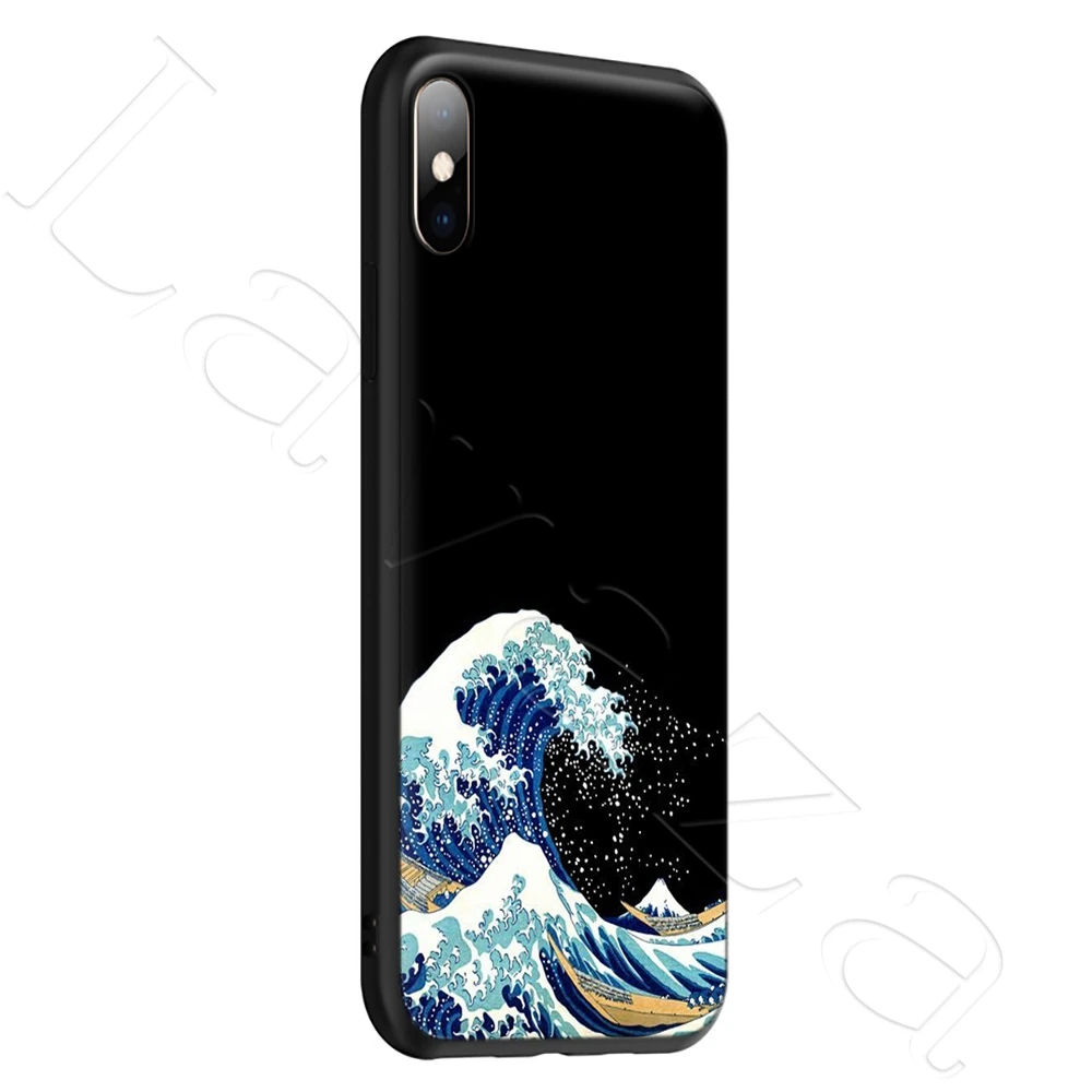 Мягкий силиконовый чехол Lavaza Kanagawa для iPhone 12 Mini 11 Pro XS Max XR X 8 7 6 6S Plus 5 5S SE | Мобильные