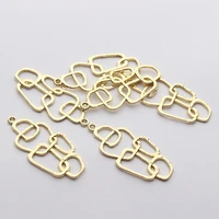 zinc alloy geometry shape tassel loop linker charms pendant 6pcslot for diy jewelry making accessories