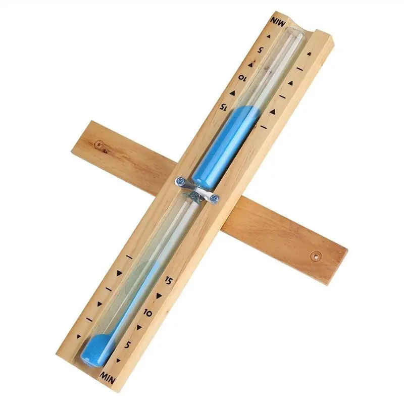 15 Minute Timer Sauna Hourglass Wall Rotating Sand Countdown Clock (Blue) | Дом и сад