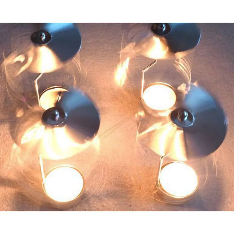 Креативные вращающиеся подсвечники с металлической мельницей для украшения