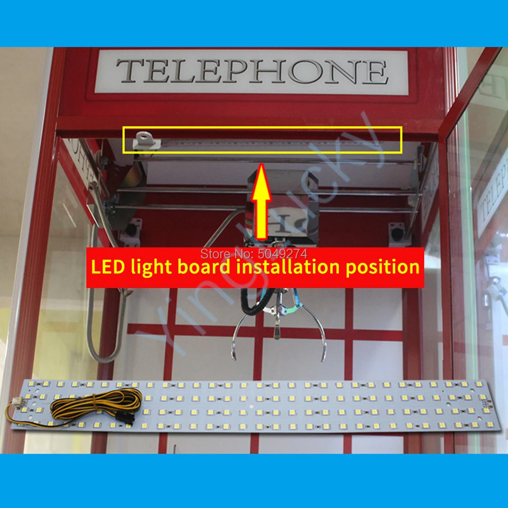 Toy crane game kit 12V/220V LED light board 50cm Doll machine bar arcade cabinet accessories | Спорт и развлечения