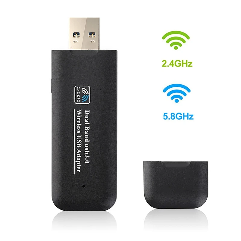 AAAJ-Беспроводной WI-FI адаптер 1200 Мбит/с USB двухдиапазонный 802.11Ac RTL8812BU антенна для