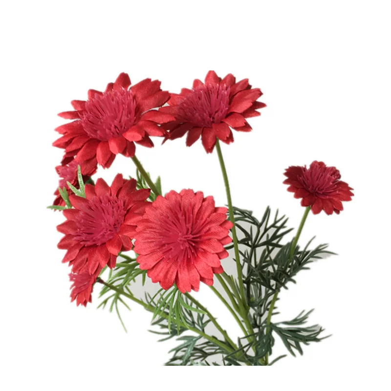 Искусственная ромашка Василек космос с цветочным рисунком вечерние дома