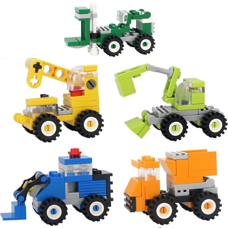 Конструктор городской строительный бульдозер кран экскаватор креативные