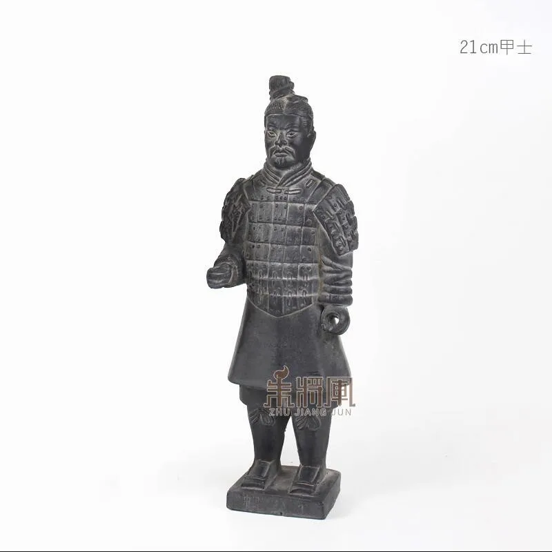 21cm soldier 29 см терракотовые армейские воины орнамент Керамика фигурка ремесла домашний декор династии Цинь солдат Модель Скульптура китайский стиль подарок - Цвет: 21cm soldier