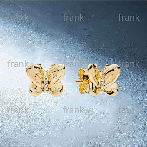 

267921CZ Shine Decorative Butterflies Earring Studs