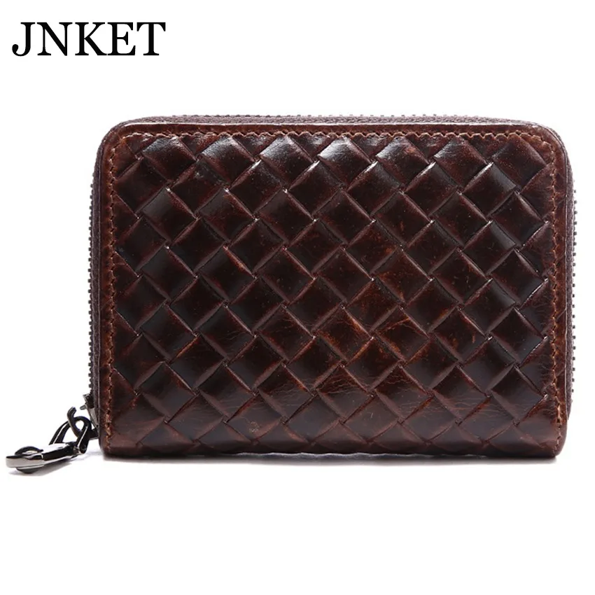 

JNKET Новый Ретро мужской кошелек из коровьей кожи на молнии кошелек для карт и кредитных карт кошелек-клатч Кошелек двойной кошелек