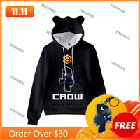 cartoon star mecha crow shooter shark cute cat ear kids hoodie boys girls jacket tops shoot shooting game 3d sweatshirt