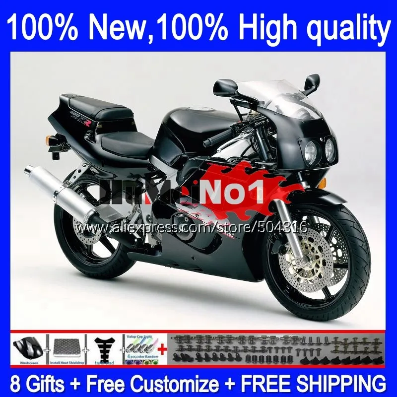 

Обтекатель CBR400 RR для HONDA CBR 400 RR 400RR 1988 1989 1990 1991 1992 1993 136MC.0 CBR400RR NC23 88 89 90 91 92 93, глянцевый черный
