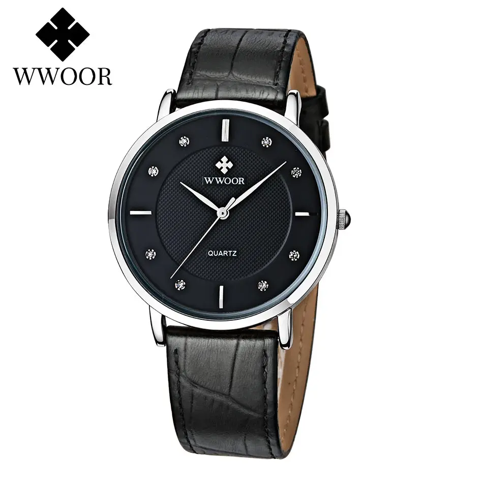 WWOOR модные мужские часы Лидирующий бренд Роскошные Бизнес водонепроницаемые