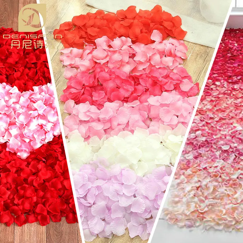

1000 шт./лот шелковая искусственная роза Искусственные цветы Бросьте лепестки свадебное украшение домашний декор для вечеринки