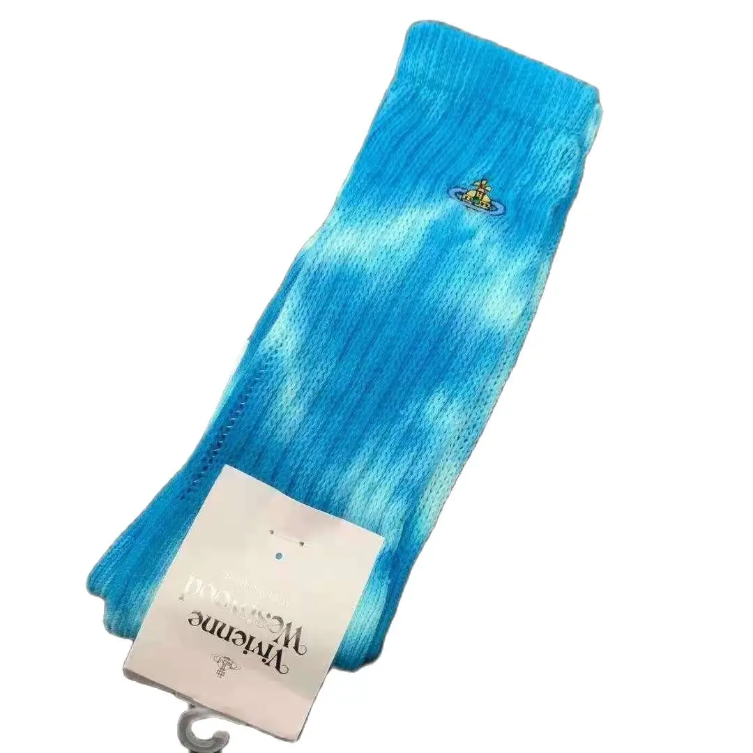 

Casual Men and Women Socks New Street Trend Socks Fashion Tie Dye Cotton Mid Length Basketball Skateboard Socks