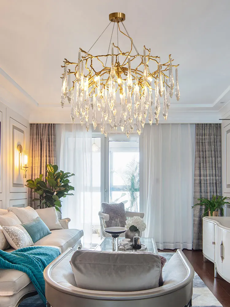 Медная люстра в европейском стиле для гостиной новинка 2019 ресторана светильник