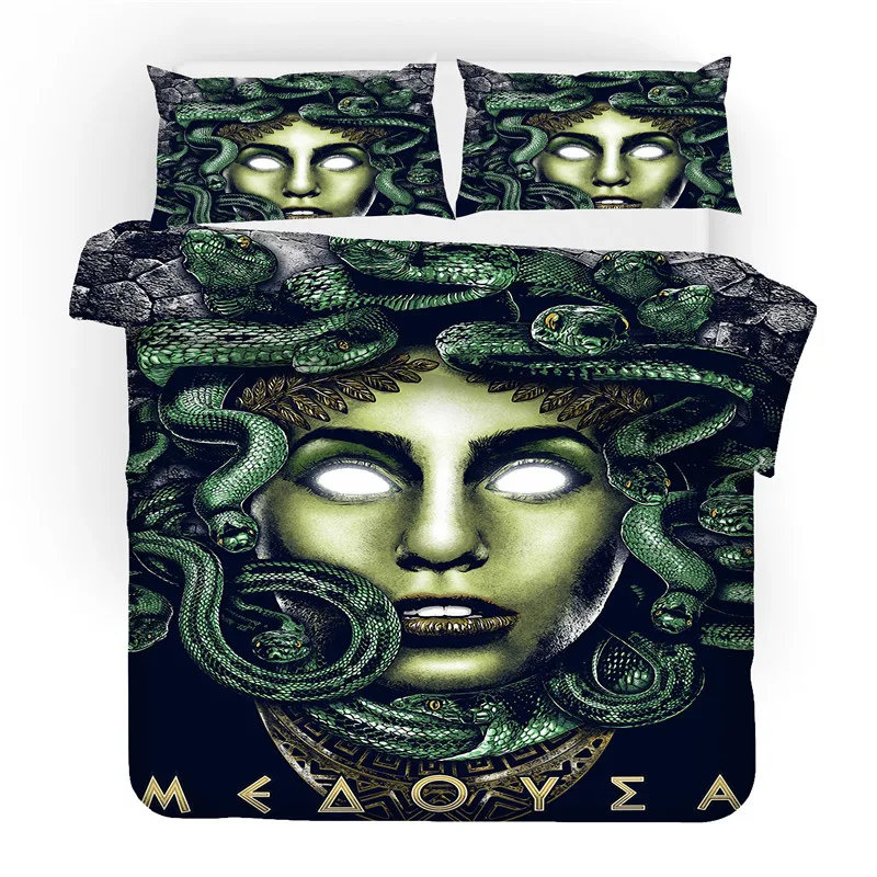 Набор постельных принадлежностей с принтом &quotКрасота и Випер&quot 3 шт. 3d набор