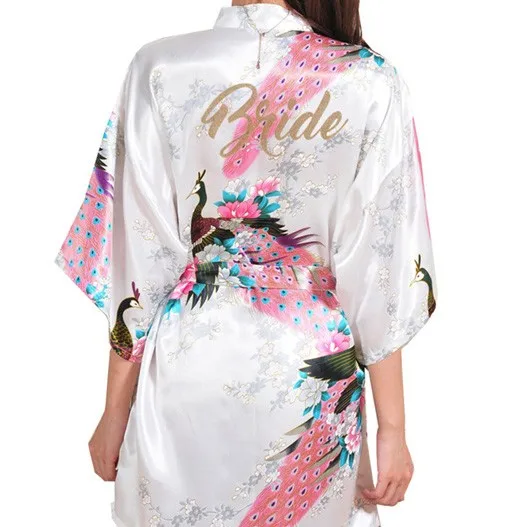 

Bride Make up Robe Gown Wedding Sleepwear Sleep Nightgown Print Nighty Bathrobe Kimono Summer Womens With Belt Yukata