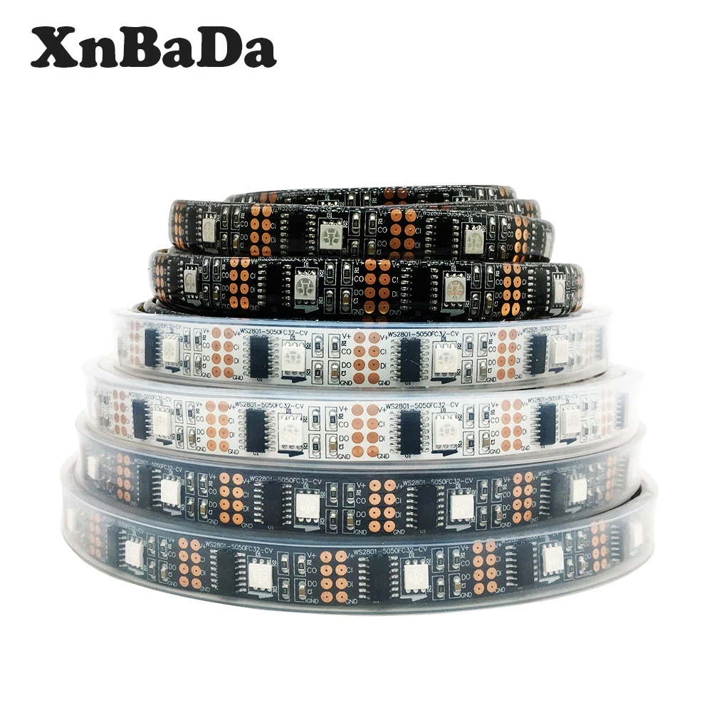 WS2801 индивидуально Адресуемая лента полноцветная светодиодная мечты 1 IC контроль