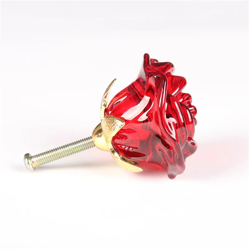 

Crystal rose flower handle creative health teapot top bead cover bead Chinese style European and American gift box handle