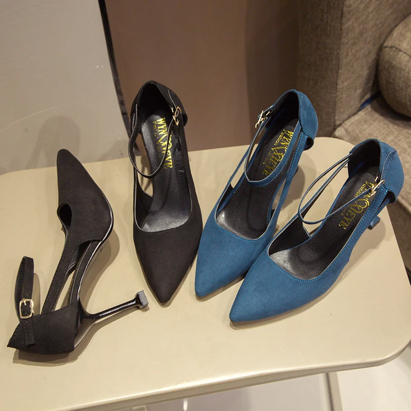 

2020 новые модные женские туфли на высоком каблуке с острым носком; Дикие туфли-лодочки; Женские классические офисные туфли на тонком каблуке ...
