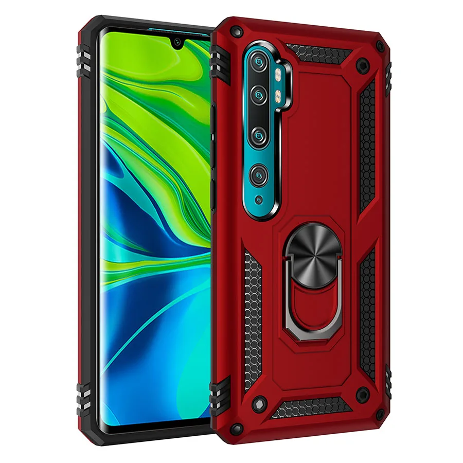 Роскошный чехол для Xiaomi Mi Note 10 Pro CC9 силиконовый бронированный бампер пальца