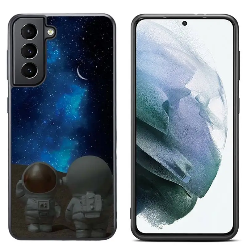 

Cartoon Cute Spaceman Astronaut Phone Case For Samsung S7 S8 S9 S10 S20 ULTRA Plus PC Cover Fundas Coque