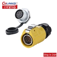 cnlinko lp20 waterproof panel socket plug 12pin outdoor industrial electrical equipment adapter power connector