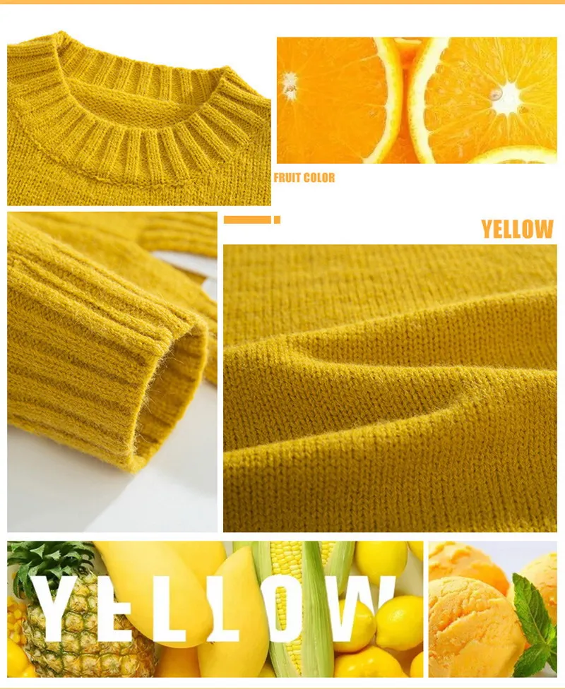 

Autumn winter fake two-piece round neck solid color long-sleeved Mens sweater youth loose casual sweaters HD2026