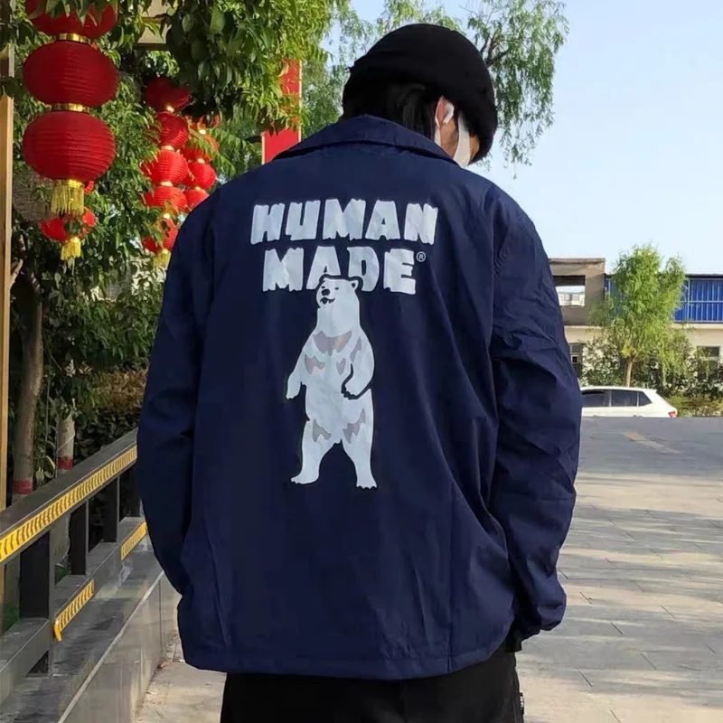 

Куртка Мужская/женская с принтом медведя, ветровка в стиле High Street