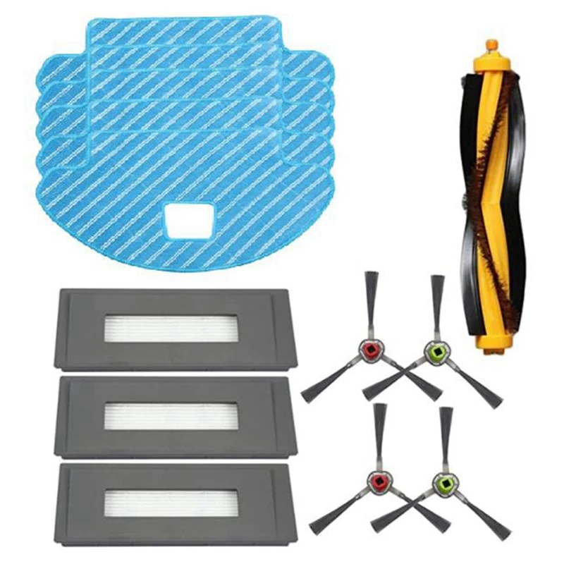 

TOP!-Replacement Parts for ECOVACS DEEBOT OZMO 930 Robotic Vacuum Cleaner-Sponge Filter Side Brush Main Brush Mop Cloth