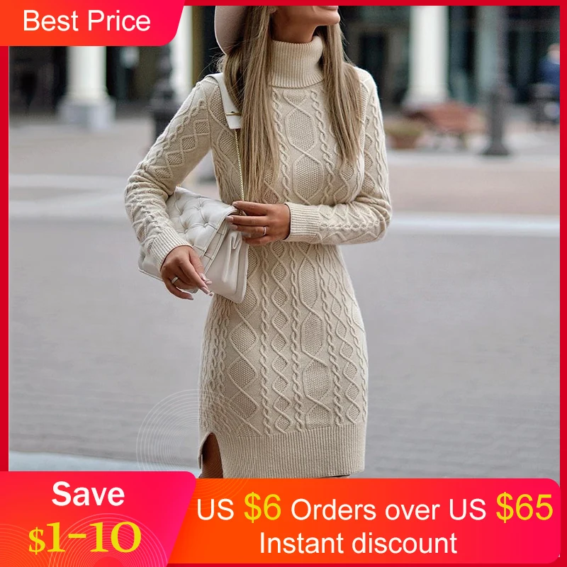 Вязаный роскошный свитер для женщин женский Повседневный джемпер с длинным