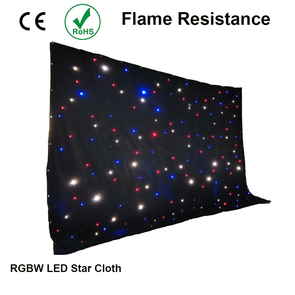 4x6Mtr Starcloth Sparkley драпировка Светодиодная звезда тканевый фон с системой