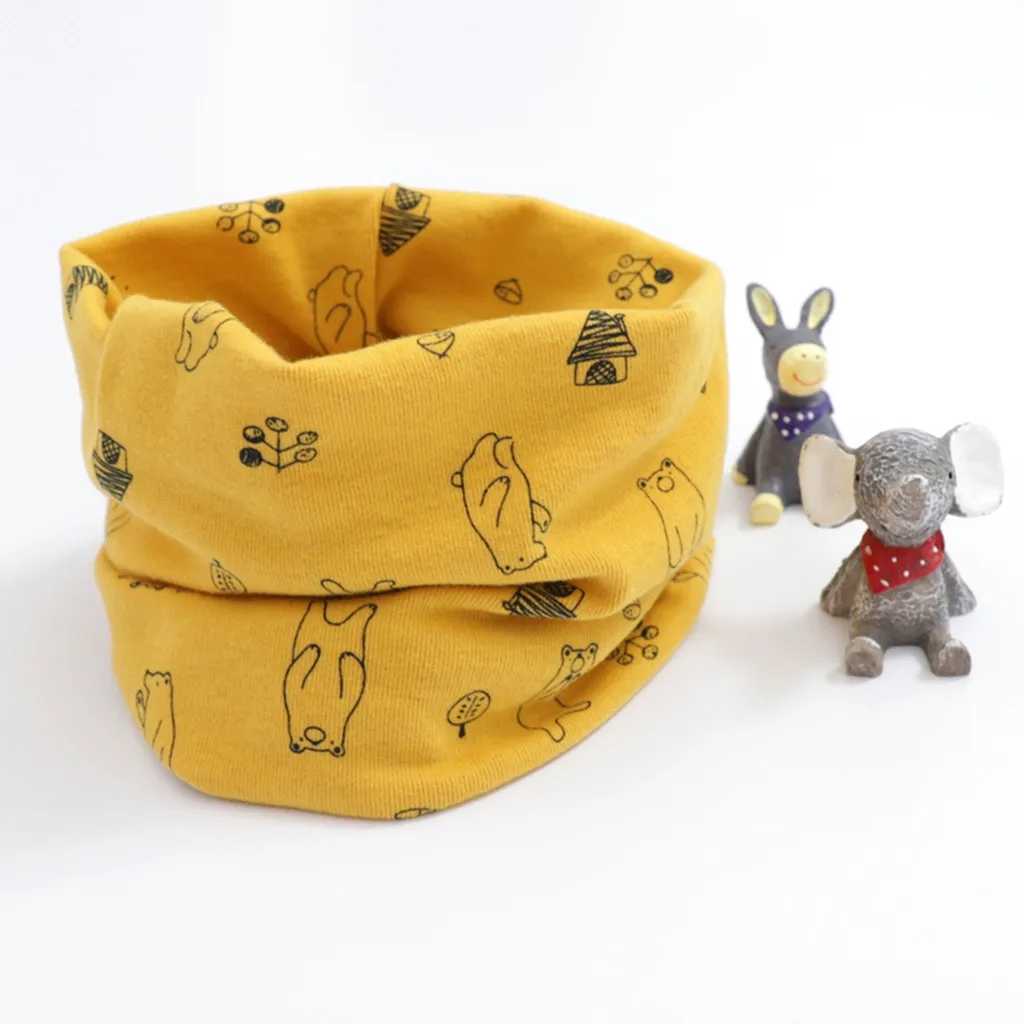 Осенне-зимний шарф для малышей девочек и мальчиков с героями мультфильмов