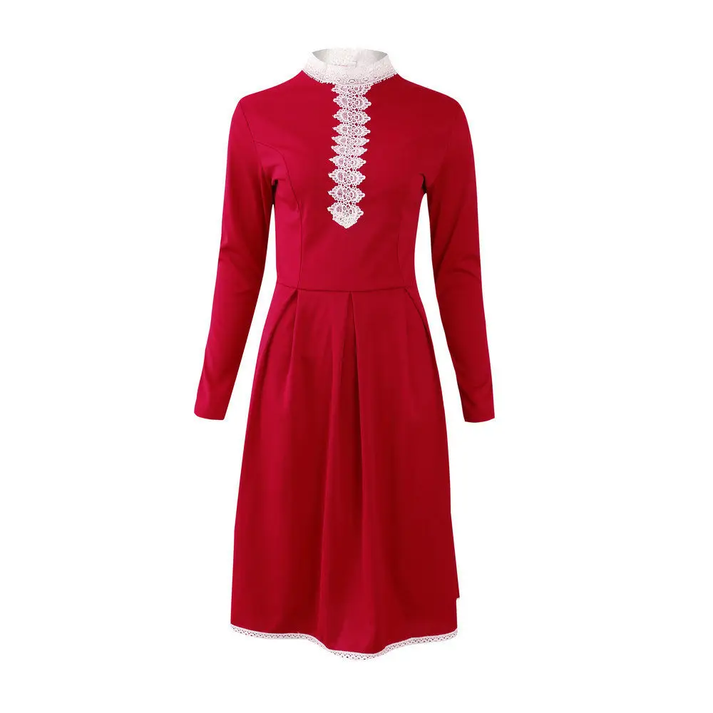 

Summer New Fashion Women Long Sleeve Casual Bodycon Dress Lace Neck Party Evening Dresses Elegant Female Clubwear Dress Clothes