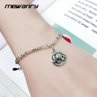 mewanry 925 steamp bracelet trend vintage creative elephant pendant party jewelry birthday gifts for women wholesale