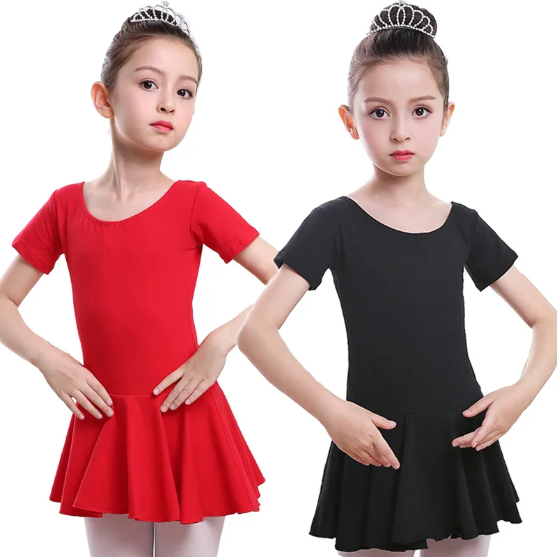 Vestido de baile de Ballet para niña, traje de bailarina, gimnasia, leotardo de Ballet para niño, ropa roja y negra